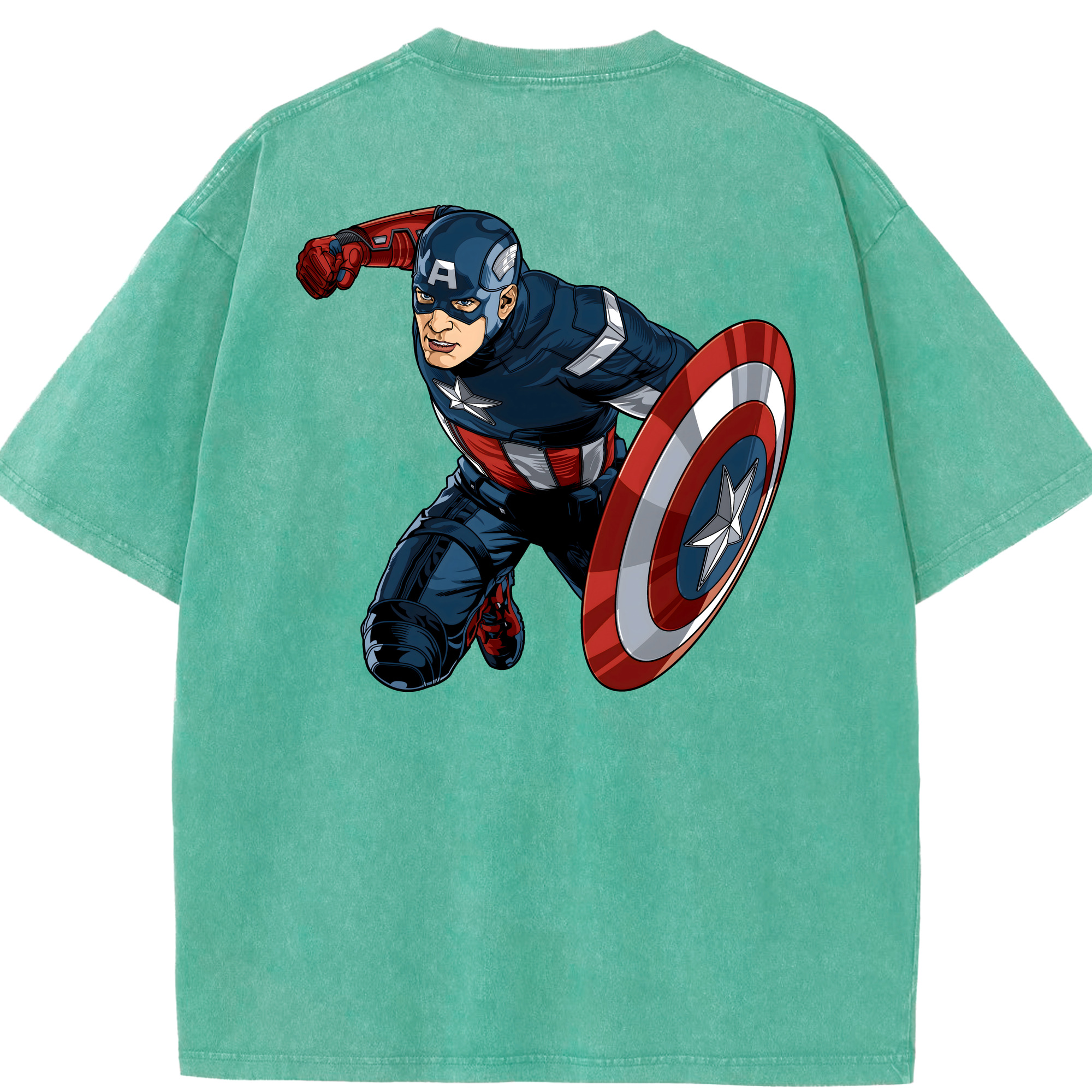 （画像用） アベンジャーズ The Avengers 綿100% ヴィンテージ風 半袖Tシャツ（背面プリント）
